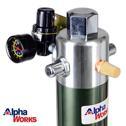 Alphaworks Oil Transfer Pump Drum Air Operated Pneumatic 7.4Gpm / 28Lpm Elite Heavy Duty Double Action 3:1 Fast High Flow Rate For Sae130 Oils/Fluids (Not For Gasoline Or Diesel) #TOP4