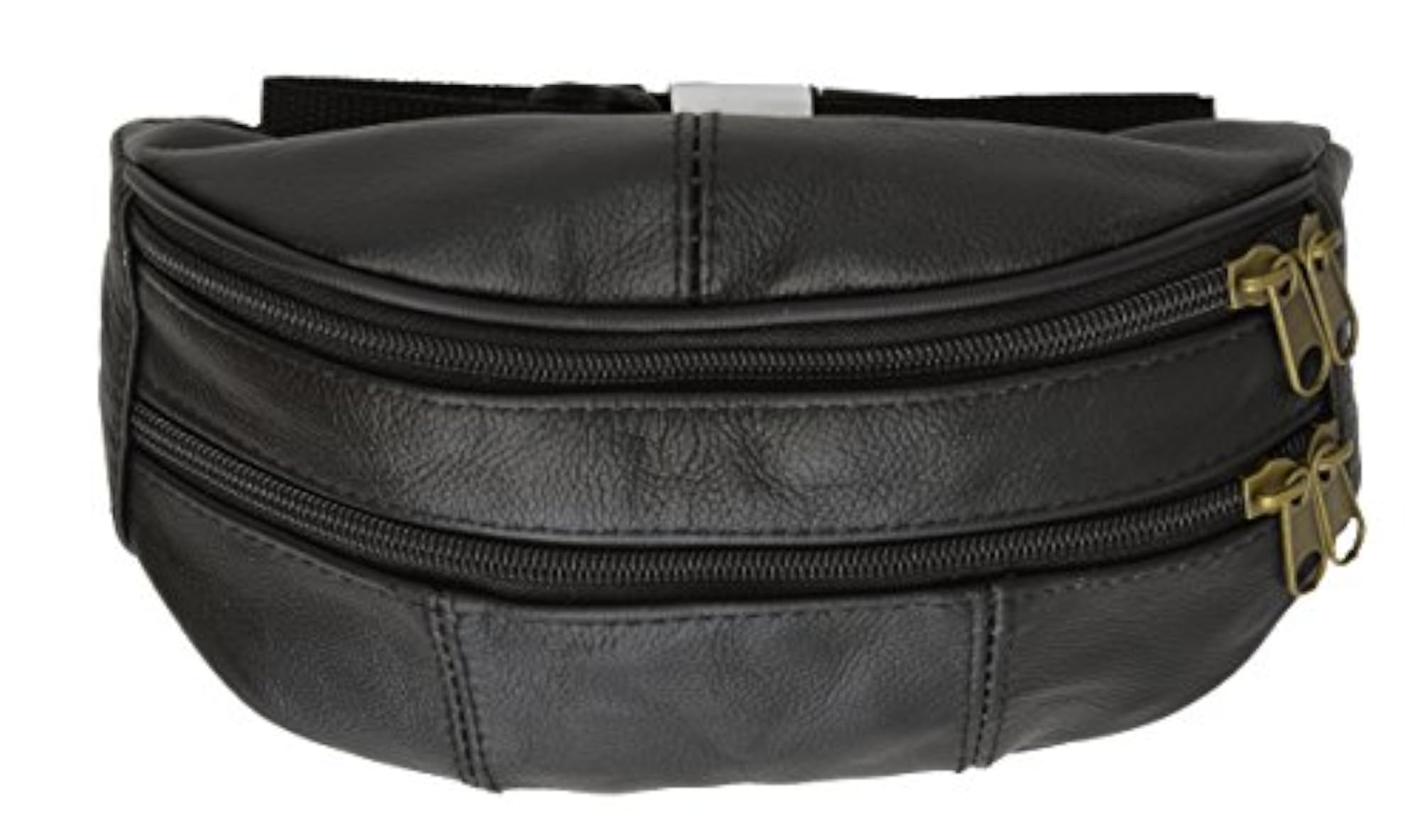 Leather Zipper Change Purse, Black