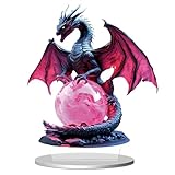 【Ornement en acrylique 2D】Mesurant 17 x 20 cm, cet ornement en acrylique Dragon de cristal rouge insufflera une créativité vibrante à votre décoration.