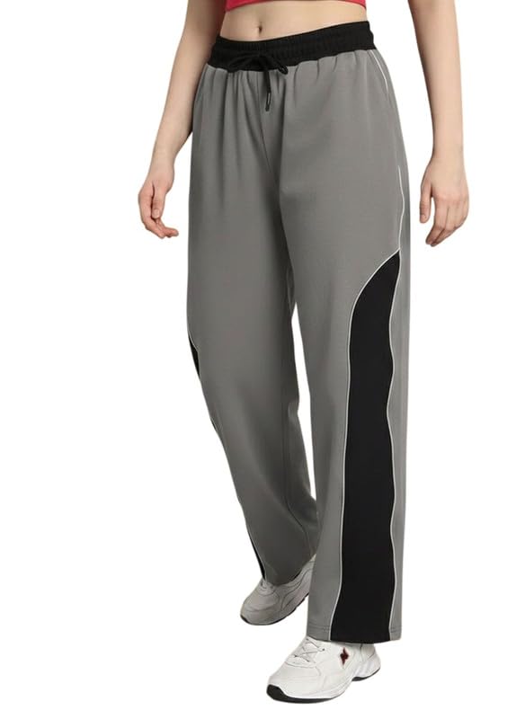 Women’s Polycotton Straight Fit Track Pant | Gym Trackpants & Activewear Trouser | Casual Sports Lower for Gym, Yoga