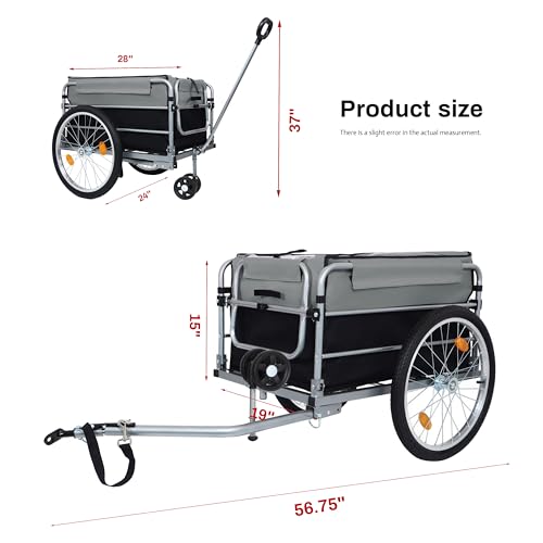 Aluminum 220 LBS Foldable Bike Trailer
