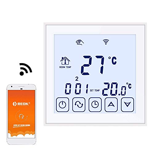 Preisvergleich Produktbild Beok tds23wifi Digitaler Unterputz Raumthermostat per App Programmierbarem Fußbodenheizungs-Temperaturregler Mit Touchscreen 16A 220V