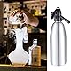 Soda Siphon, Sprudelwasser Maschine 1L, Seltzer Wasser Maker, Tragbare Aluminium Mini Soda-Maschine zur Herstellung, Home Kohlensäurehaltiger Getränke-Sprudelwasserbereiter (Silber)