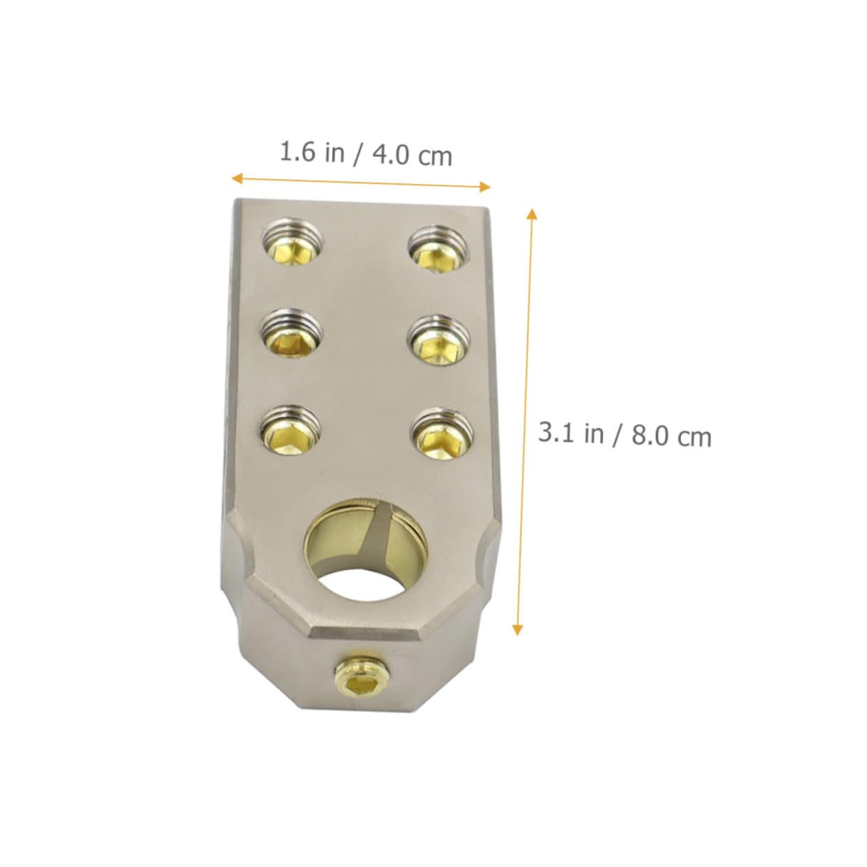 Batteriepolklemmen 1 Paar 6 Awg Zinklegierung Gold für Auto und Lkw | Hochpräzise Ausführung, Zähigkeit, Anschlussklemme für Batterie, Passend für 1/0, 2, 4, 8 Awg