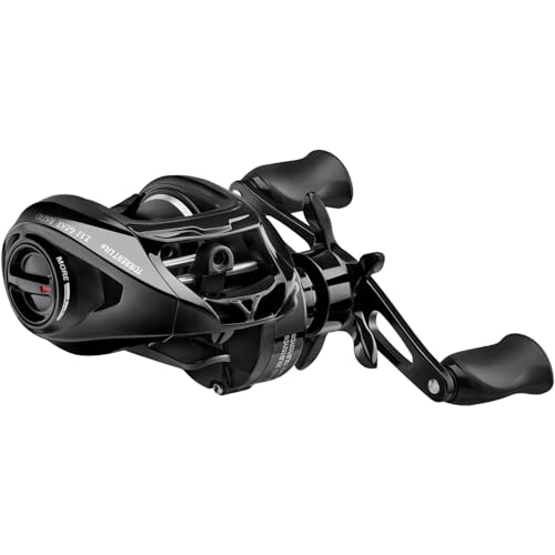 Piscifun Torrent Lite Ultra-Light Baitcasting Reel, 5.5 oz Carbon Body, 7.1:1 Gear Ratio, Low Profile 40mm Design, Smooth & Easy Control Fishing Reel for Bass, Creeks & Freshwater, Left, Black