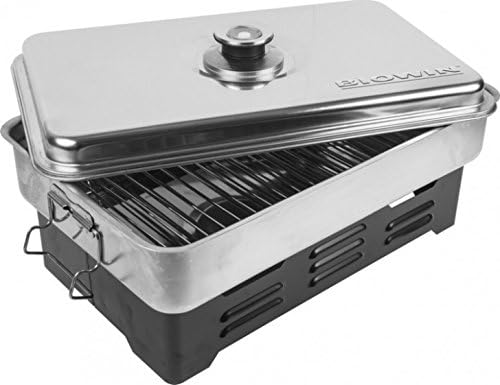 BROWIN Stainless Steel Table Smoker Set including Thermometer 330001, Stahl