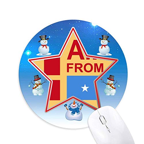 je suis de la somalie bonhomme de neige, tapis de souris série star mat