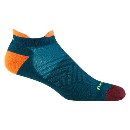 Image of Darn Tough Men's Run No Show Tab Ultra-Lightweight with Cushion Sock (Style 1039) - Dark Teal, Medium