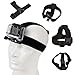 Head Strap Mount Compatible with GoPro Hero 13 12 11 10 9 8/AKASO EK7000 Brave 4 5 6 7 LE V50X/Dragon Touch/ODDV/WOLFANG/Apexcam/Jadfezy/Xilecam/Icefox Action Cameras Elastic Flexible Head Belt