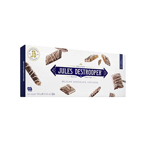 Jules Destrooper Biscoito Com Canela E Cobertura De Chocolate Ao Leite E Branco 100G