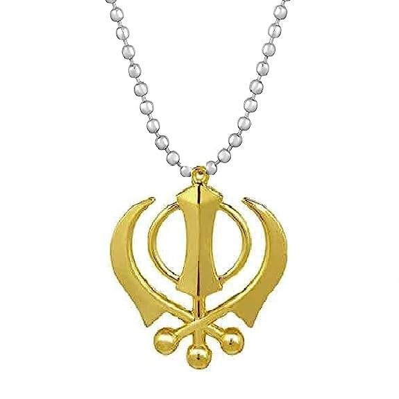 CResha Silver Plated Big and Bold Sikh Sardar Punjabi Khalsa Khanda Chain Locket for Men and Women (Large Size) (B07QPHHXFT) Amazon Price History, Amazon Price Tracker