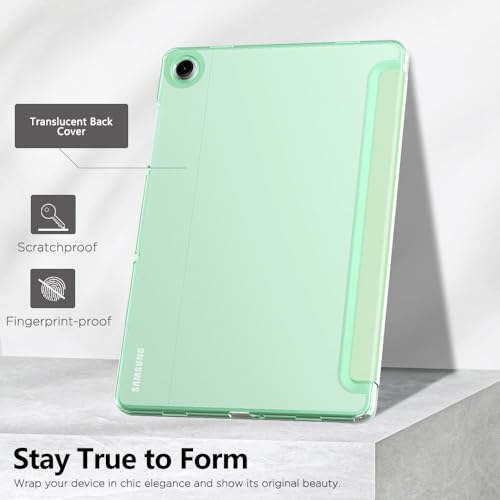 Image of MoKo for Samsung Galaxy Tab A11 Plus / A11+ Case 11 Inch 2026, Galaxy Tab A9 Plus / A9+ Case 11 Inch 2024, Slim Stand Hard PC Translucent Back Shell Smart Cover, Auto Wake /Sleep, Green