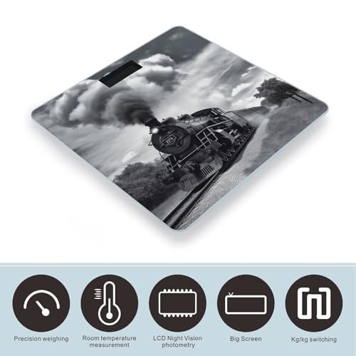 Báscula digital de baño con capacidad 400 lb y vidrio templado miniatura 3