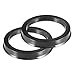 ACROPIX 70.1mm to 57.1mm Universal Car Hub Centric Rings Black - Pack of 4