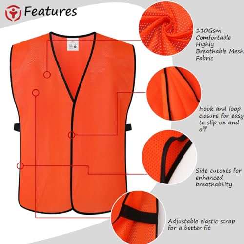 Image of Safety Vest for Men Women Reflective Construction Vest