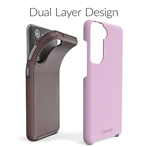 Image of Crave for Galaxy S21 FE Case, Shockproof Protection Dual Layer for Samsung Galaxy S21 FE 5G (6.4 inch) - Lilac