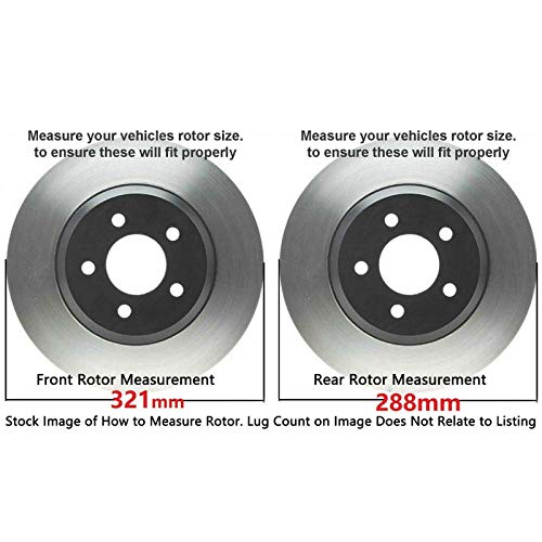 Image of Detroit Axle - Brake Kit for 2005 2006 2007 2008 2009 Audi A4 / A4 Quattro Drilled and Slotted Brake Rotors Ceramic Brakes Pads Replacement: 12.60 inch inch Front and 11.33 inch inch Rear Rotors