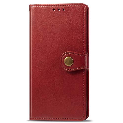 Case for ZTE Axon 30 Ultra 5G Cover PU Leather Compatible with ZTE Axon 30 Ultra 5G Kickstand Magnetic Wallet Phone Case Cover Red