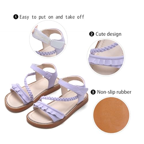 Image of GINFIVE Toddler Girls Sandals Little Girls Kids Summer Shoes Toddler Sandals