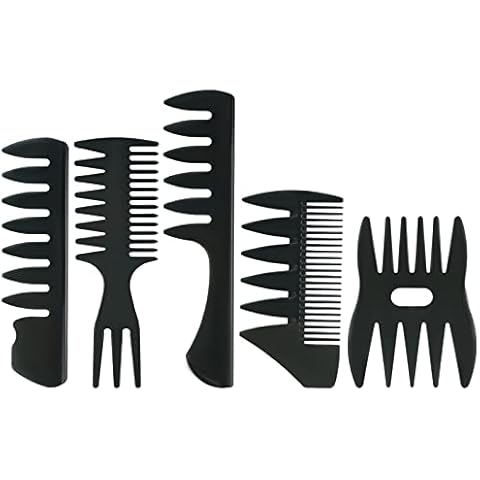 5PCS Styling Comb, Pompadour Comb Hair Comb Set Professional Shaping & Wet Pick Barber Brush Wide Tooth Comb for Mens Cover