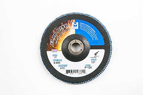 Up To 40% OFF Mercer Industries 273120 Zirconia Flap Disc, Type 27, 7" x 7/8", Grit 120, 10 Pack