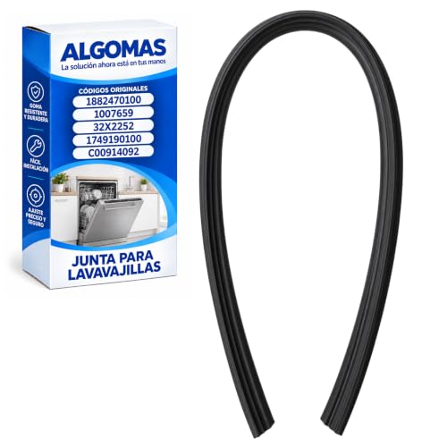 ALGOMAS® Junta Lavavajillas 55 cm | Burlete de Goma para Puerta | Repuesto de Sellado Compatible con Varios Modelos | Referencias 1882470100 1007659 32X2252 1749190100 C00914092