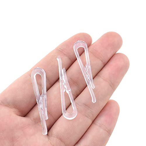 Image of 38mm Length Clear Plastic Alligator Clip Easy Storage Securely Clip Prevent Damage Fabric Flexible Material U Shape Transparent Garment Clips 170 Pieces for Folding Ties Socks Pants Shirts