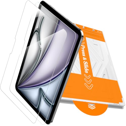 PandaShield 2-Pack iPad Air 13 Inch Screen Protector for M4/M3/M2 (2026-2024) with Easy-Install Box 9H+ Military Grade Shatterproof Tempered Glass Apple Pencil Pro Compatible Bubble Free HD Clarity