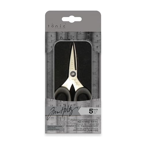 Tonic Studios 816 Tim Holtz Small Scissors - 5 Inch Mini Snips With Micro Serrated Blade - Craft Tool thumb #3