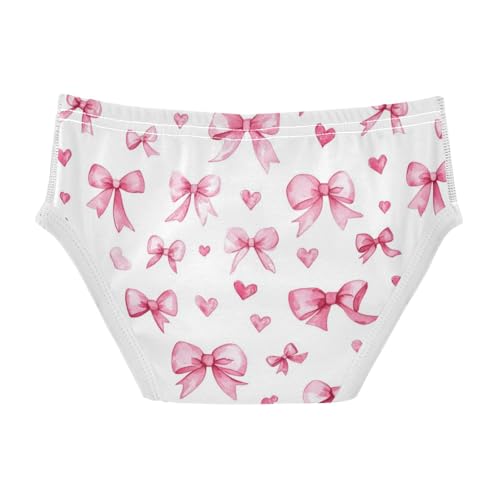 Wusikd Watercolor Pink Bows Boys' Underwear Cotton Hearts Boys Briefs Soft Toddler Underwear 2T2