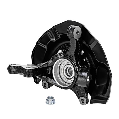 Image of Detroit Axle - 2.4L Front 2pc Steering Knuckles for 2007 2008 2009 Toyota Camry, 2 Steering Knuckles & Wheel Bearing Hubs Assembly Replacement