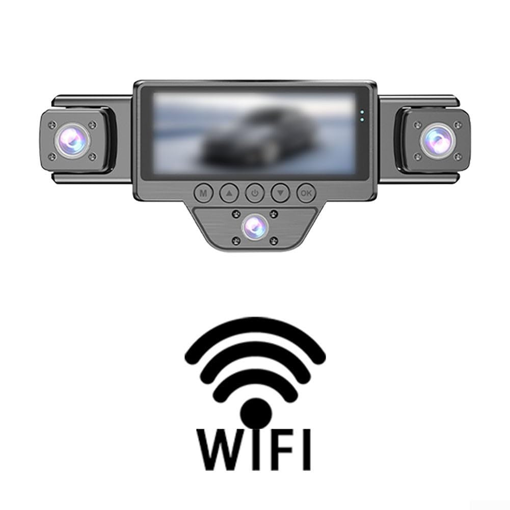 5-kanałowy do kamery samochodowej 1080P WiFi 24H Parking (4 rejestratory) | Widok 360° z przodu/z tyłu/z boku, wideo HD 1080P, sterowanie aplikacją WiFi, tryb parkowania 24h, wytrzymały materiał ABS