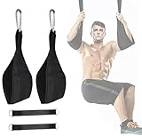 Hanging Ab Straps, for Abdominal Muscle Building, Rip Resistant and Padded Arm Support for Ab Workout, Ab Sling Straps for Knee and Leg Raises, Pull Up Straps for Men and Women