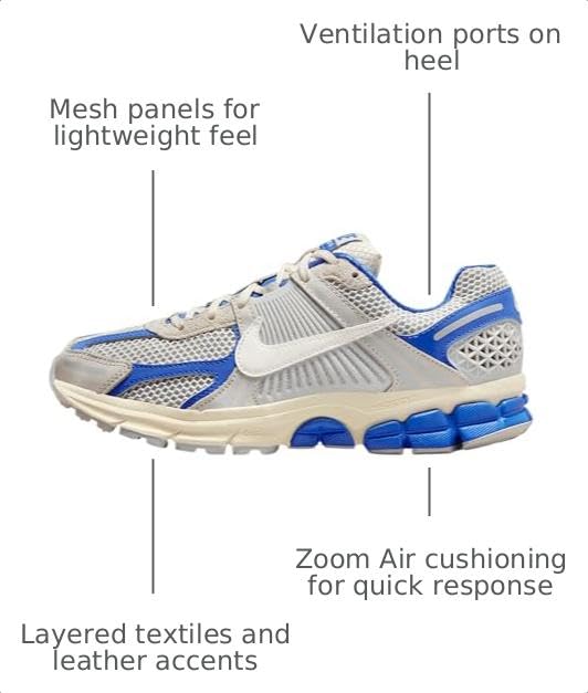 Image of Nike Women's Coconut Milk Game Royal Zoom Vomero 5