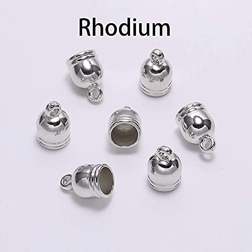 Image of Diy Crafts 15817 End Tip Tassel Caps Beads Cap End Cap Bead Looms for Jewelry Making Findings Diy Handmade Accessories Supplies, 8 X 13mm (Multicolor)