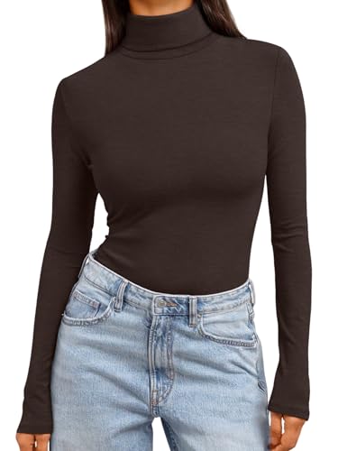 Image of Trendy Queen Women's Turtleneck Long Sleeve Shirts Basic Underwear Tops Winter Clothes 2026
