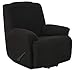 TIANSHU Funda de Sillón Relax Tejido Jacquard de poliéster y Elastano Fundas de sofá Suaves duraderas（Sillón Relax，Negro ）