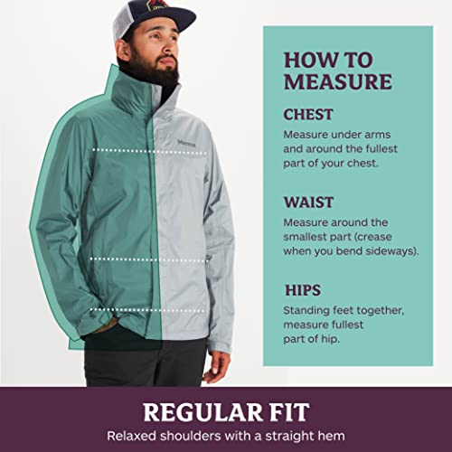 image for Marmot Men's Precip Light-weight Waterproof Rain Jacket, Green Lichen,