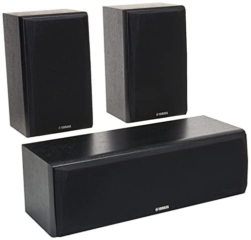 Yamaha NSP51BL Paquete de Bafles, 2 de Repisa y 1 Central, negro