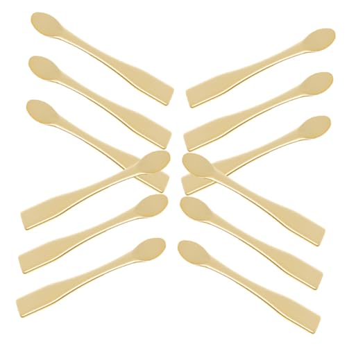 minkissy Facial Cream Spatula 12pcs Reusable Makeup Scoops Mini Cosmetic Spoons for Women