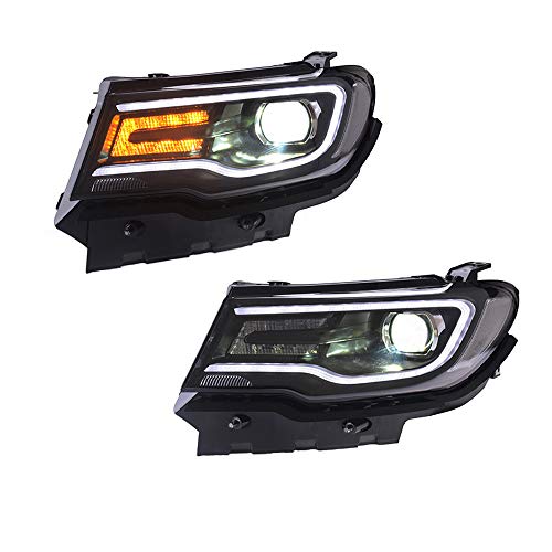 Buy 2PCS Headlight Assemblies For jeep compass 20172018 BiXenon Lens