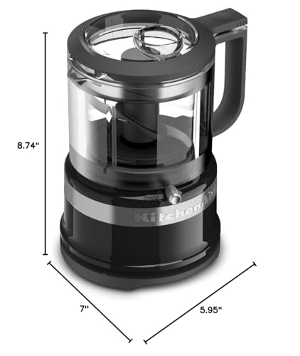 Image of KitchenAid KFC3516OB 3.5 Cup Food Chopper, Onyx Black (Pack of 2)