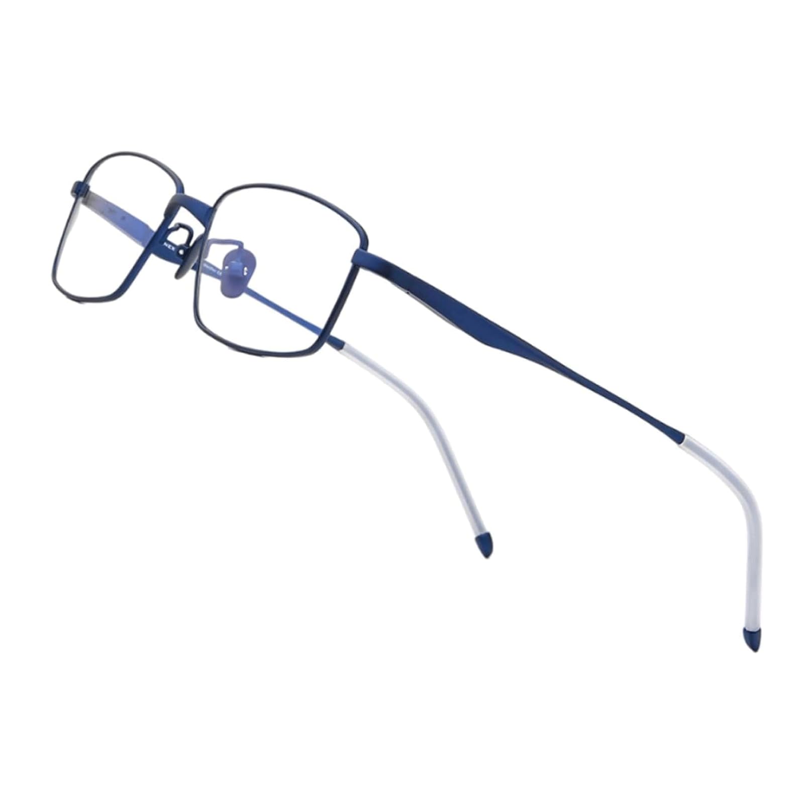 Marcos cuadrados de titanio puro para hombre, marco de gafas vintage de moda, accesorios de viaje, marcos de gafas, azul