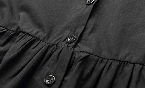 Image of Mud Kingdom Girls Blouse Shirts Spring Fall Long Sleeve Button-Down Top Ruffle Collar