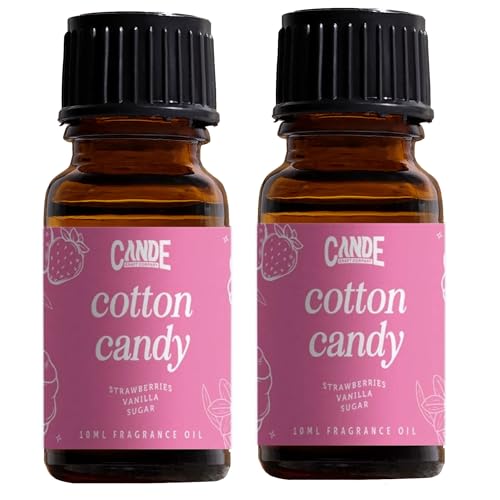 Image of CANDECraftCo Premium Fragrance Oil - Diffuser Oils Fragrances Scented for Home, Candle Soap Making Supplies, Aromatherapy Blends for House (0.34 Fl Oz) (2-Pack, Cotton Candy)