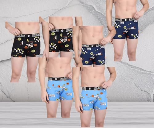 Image of Men's Nylon Stretch Printed Trunk | Ultra-Soft, Breathable Innerwear for Men | Stylish & Supportive Fit