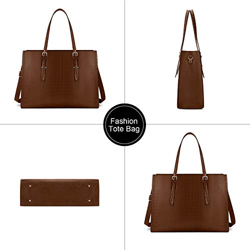 Laptop Bag for Women 15.6 inch Laptop Tote Bag Leather Classy Computer Briefcase