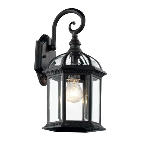 Trans Globe Lighting 4181 BK Wentworth Collection 15 Inch One Light Outdoor Wall Lantern I Black Finish I Traditional Style Light Fixture I Cover