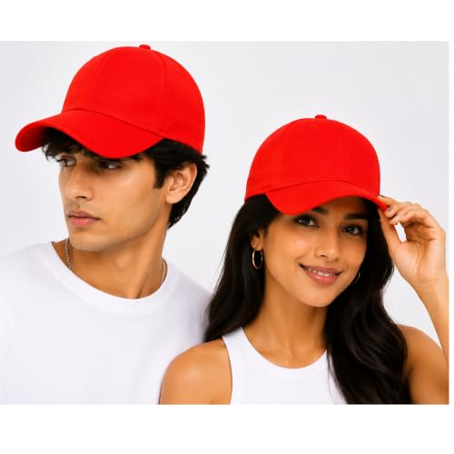 Image of Branded Cap for Men Women Unisex Boy's Girl's Topi Adjustable Strap Free Size Cotton Summer Sports Cricket Gym Dance Free Size