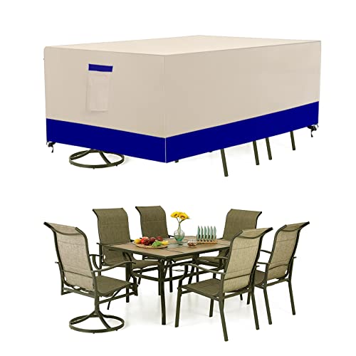 Outdoor Furniture Cover Waterproof,64In Outdoor Furniture Covers For Patio Furniture,Garden Sofa,Dining Table Set,Table And Chair With Padded Handles, Two Buckles #TOP6